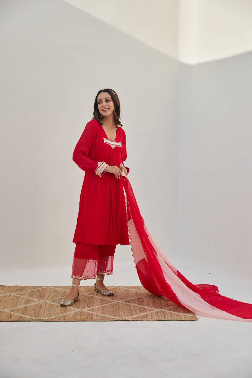 Khel Parul Red Set