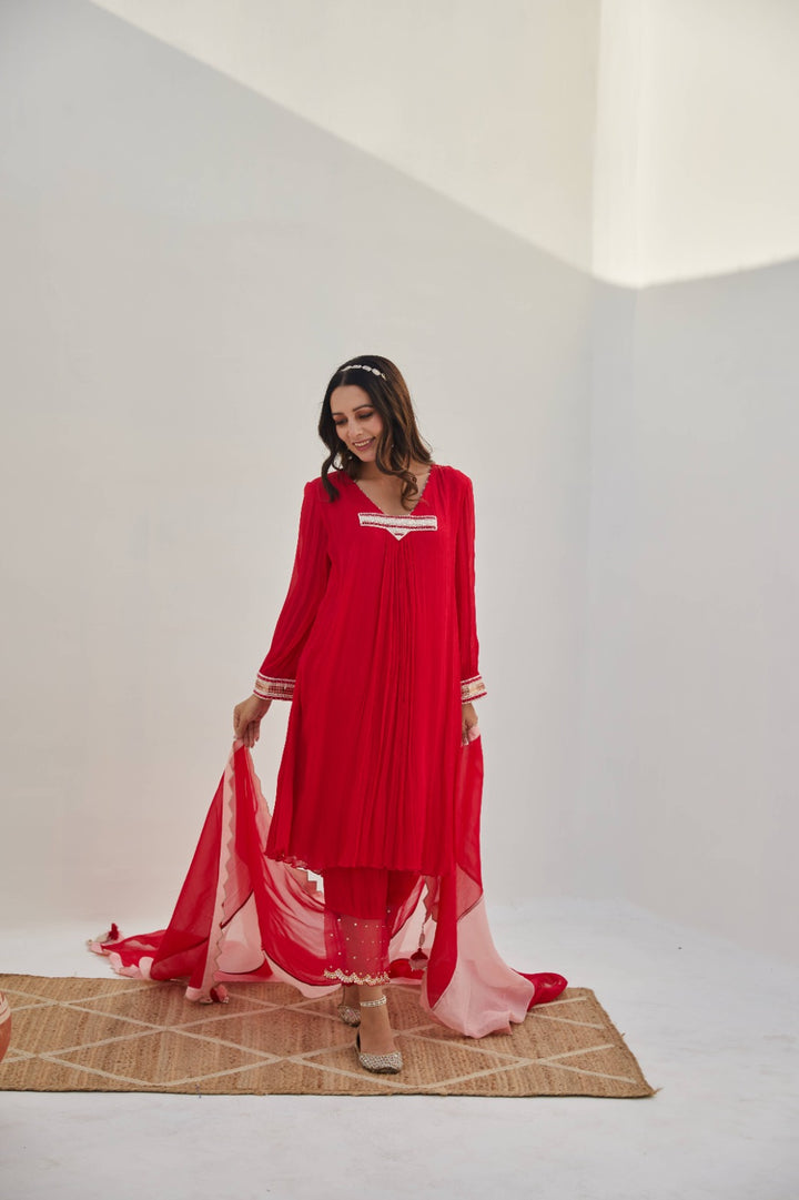 Khel Parul Red Set