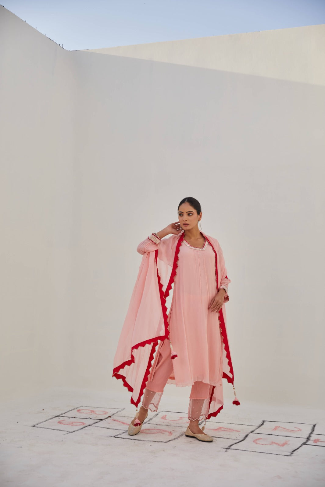Khel Tanya Peach Set