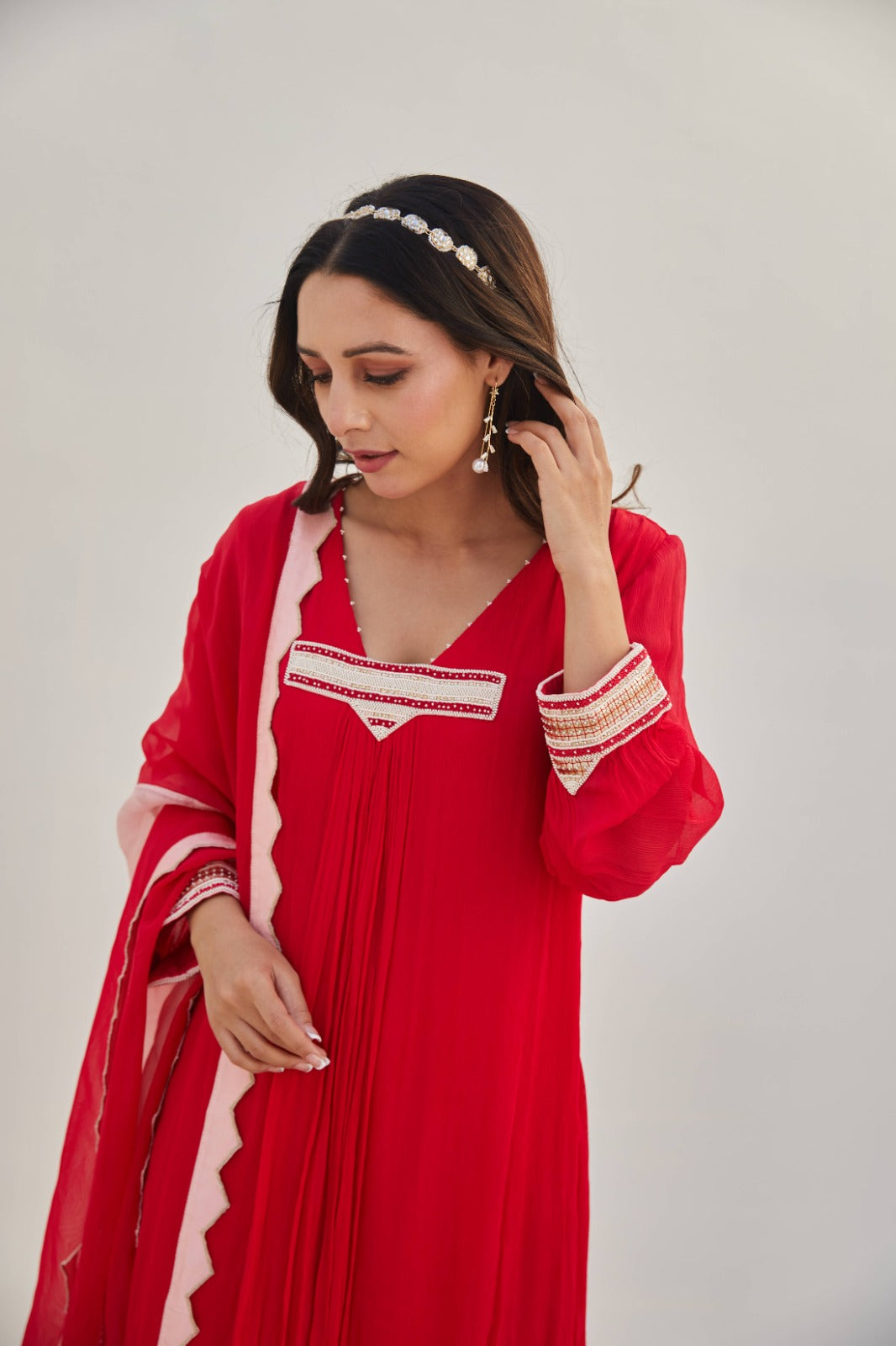 Khel Parul Red Set