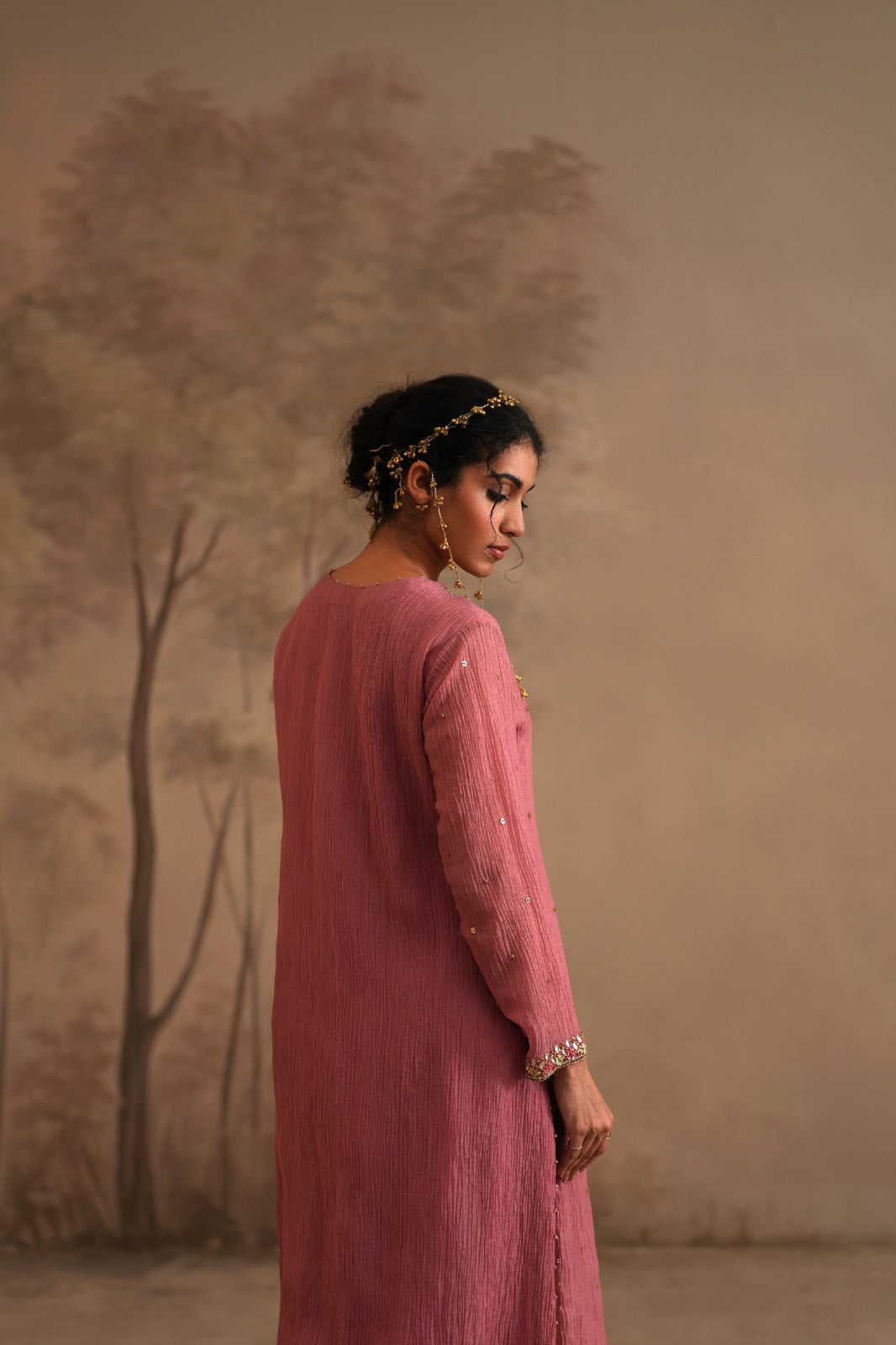 Rosebud Pink Heer Vrinda Straight Kurta Set