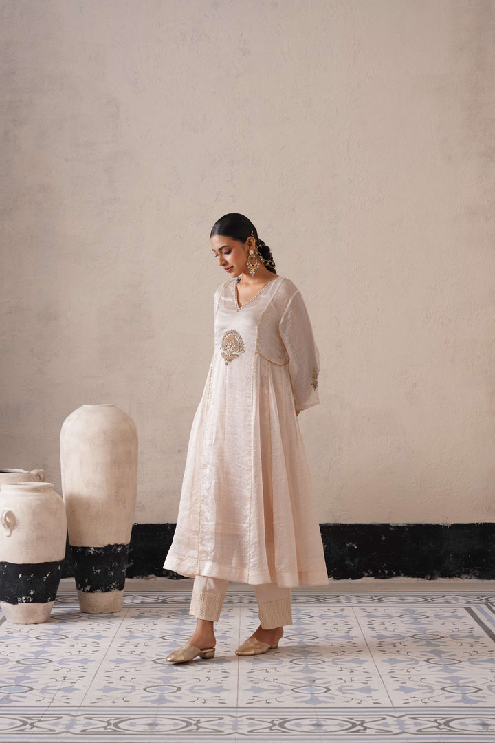 DUTCH IVORY PANNEL A-LINE KURTA