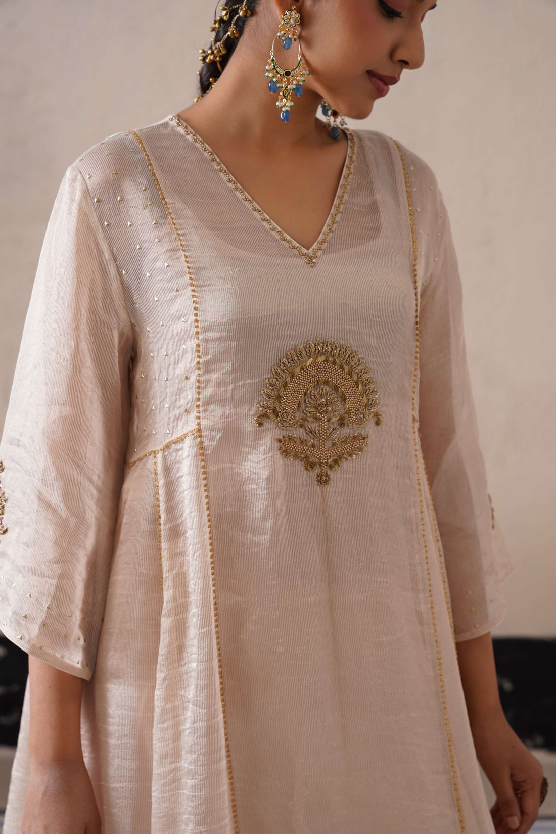 DUTCH IVORY PANNEL A-LINE KURTA