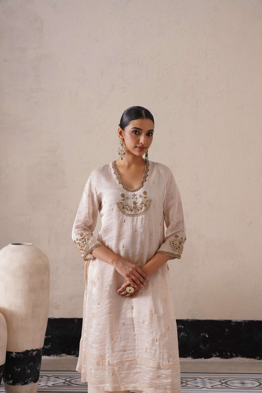 DUTCH IVORY STRAIGHT KURTA