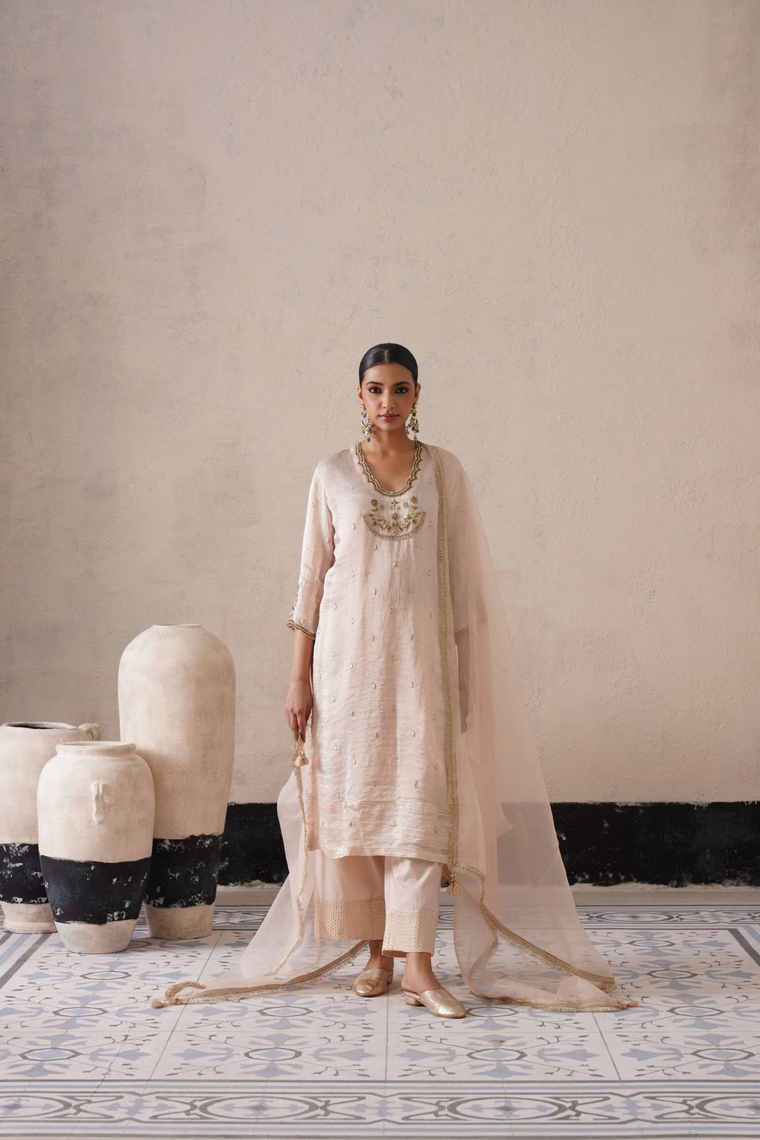 DUTCH IVORY STRAIGHT KURTA