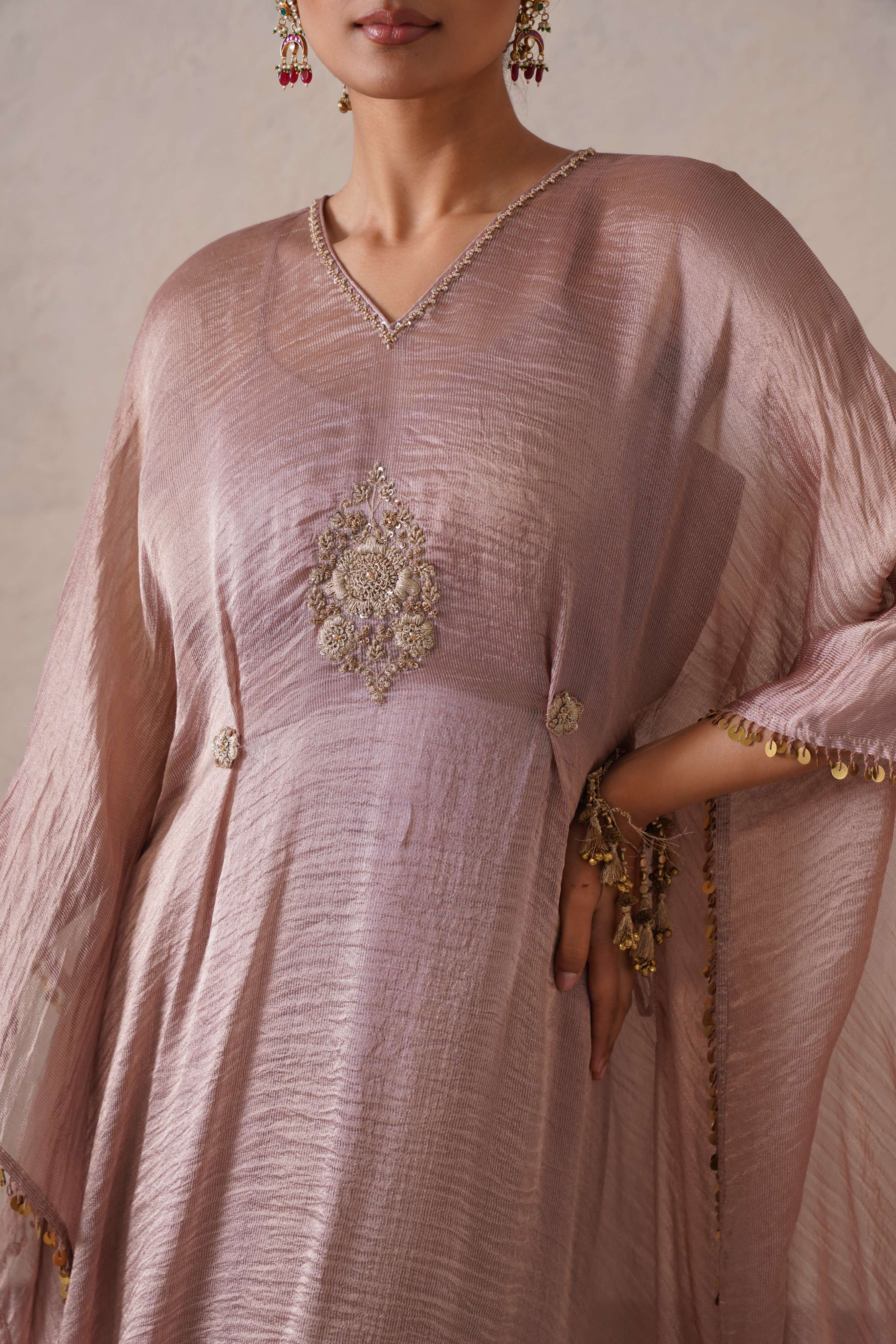 DUSTY MAUVE OVAL KAFTAN SET