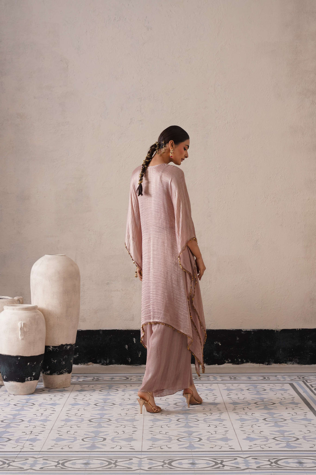 DUSTY MAUVE OVAL KAFTAN SET