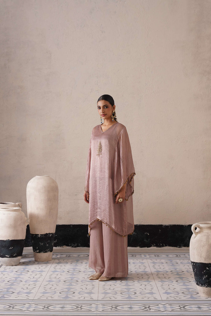 DUSTY MAUVE LONG KAFTAN SET
