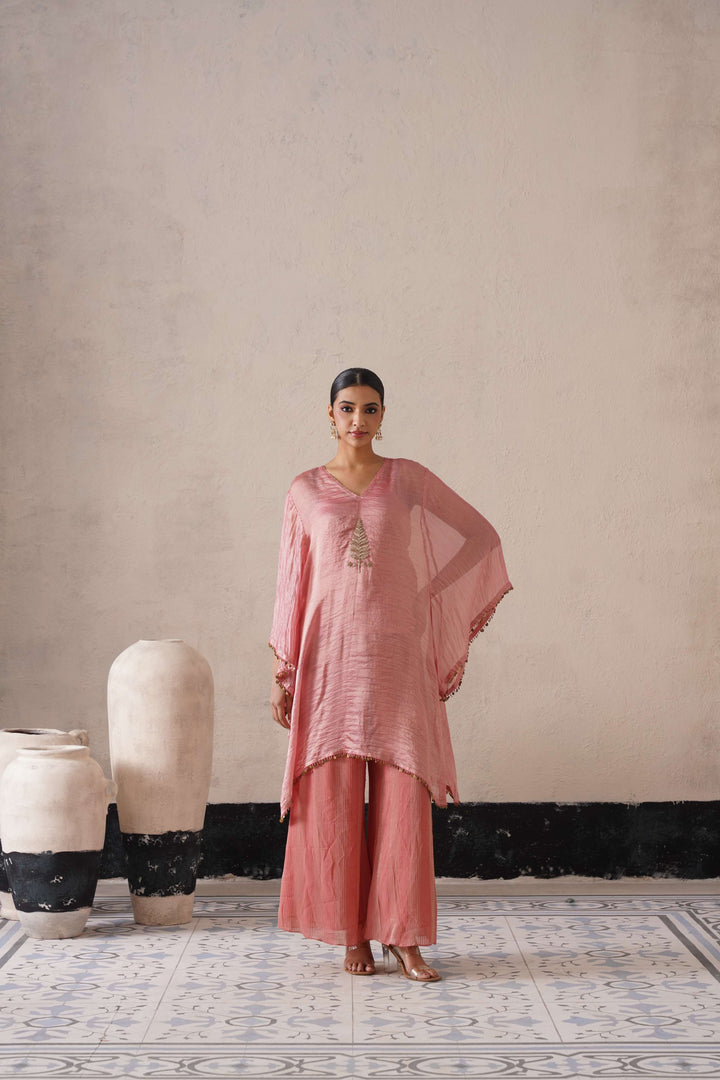 BLUSH APRICOT OVAL KAFTAN SET