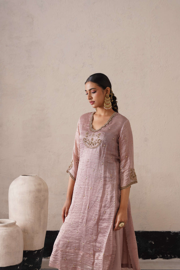 DUSTY MAUVE STRAIGHT KURTA