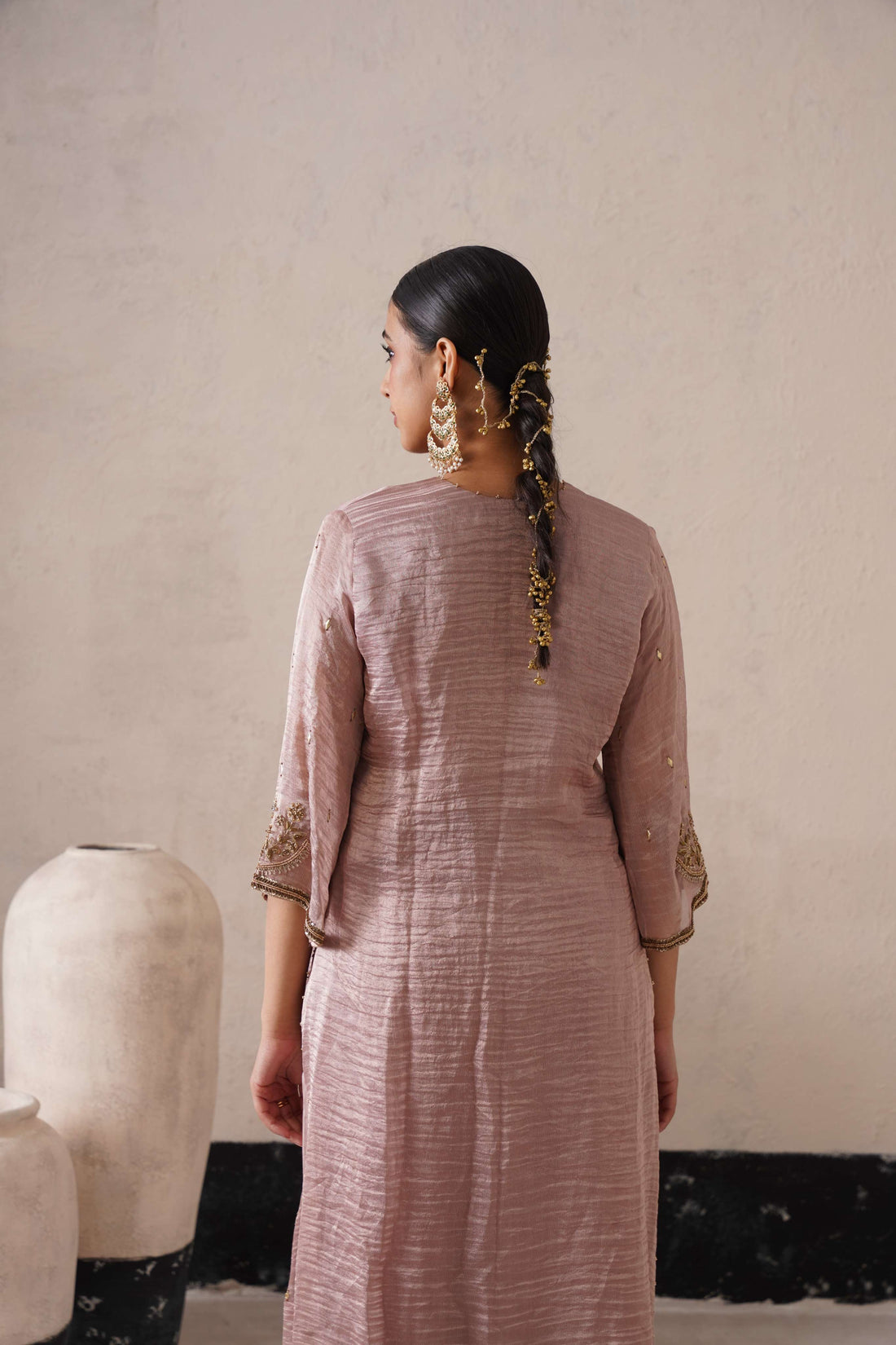 DUSTY MAUVE STRAIGHT KURTA