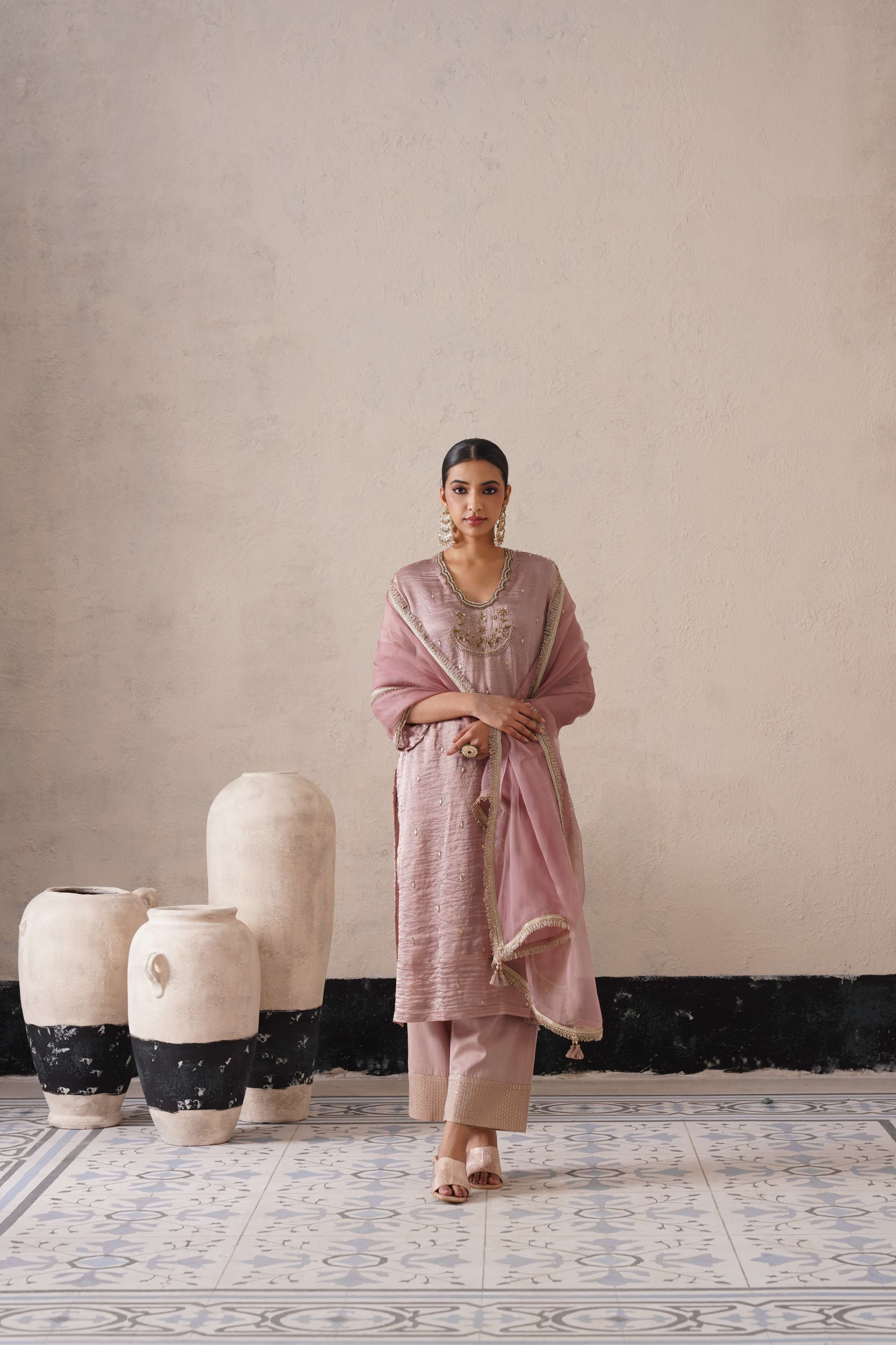 DUSTY MAUVE STRAIGHT KURTA