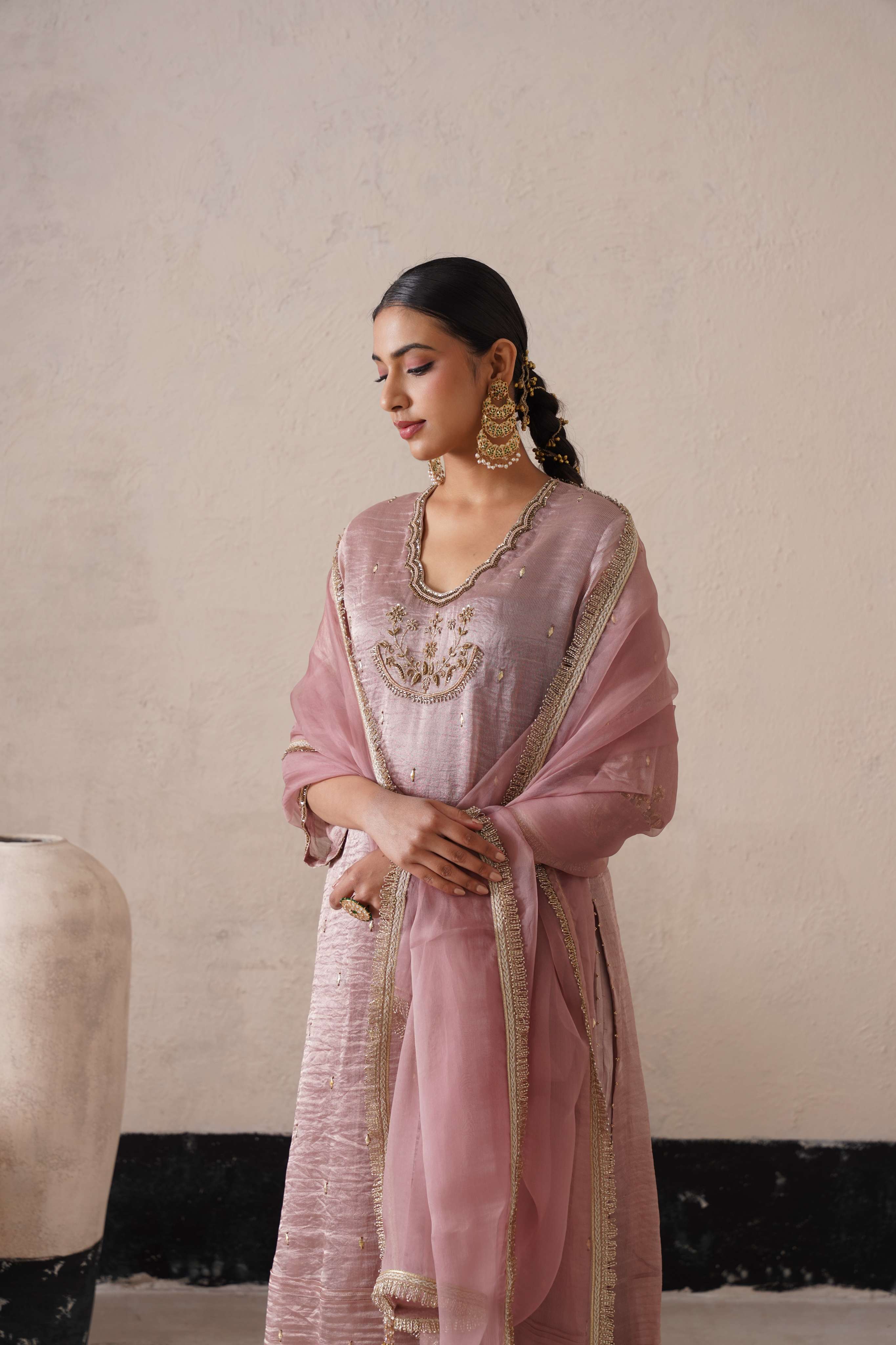 DUSTY MAUVE STRAIGHT KURTA