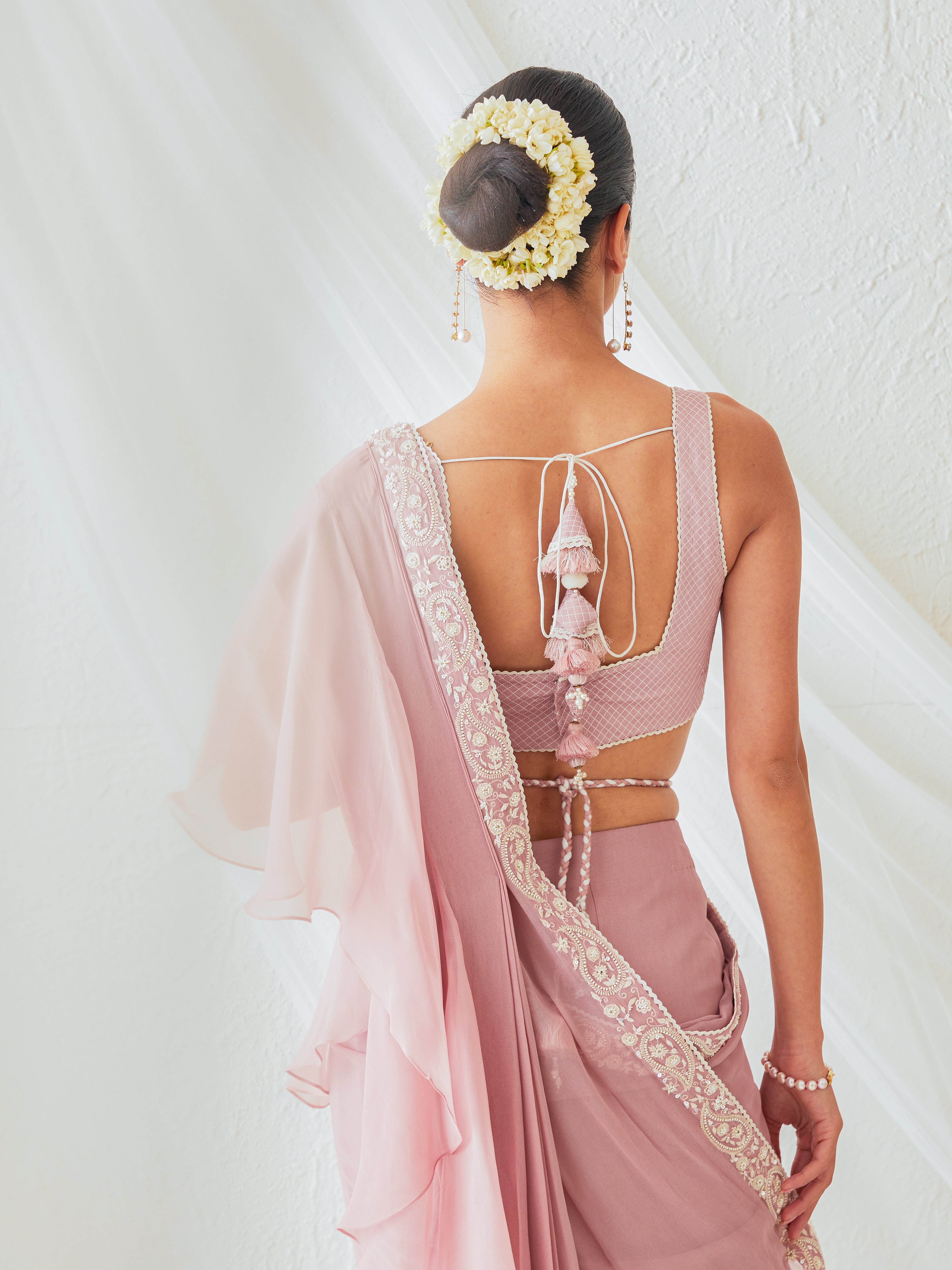 Reshami Raat  pre drape saree