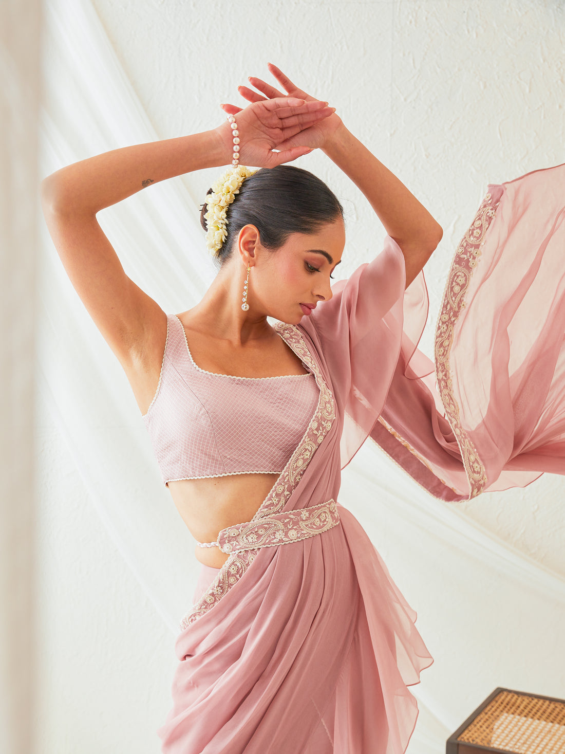 Reshami Raat  pre drape saree