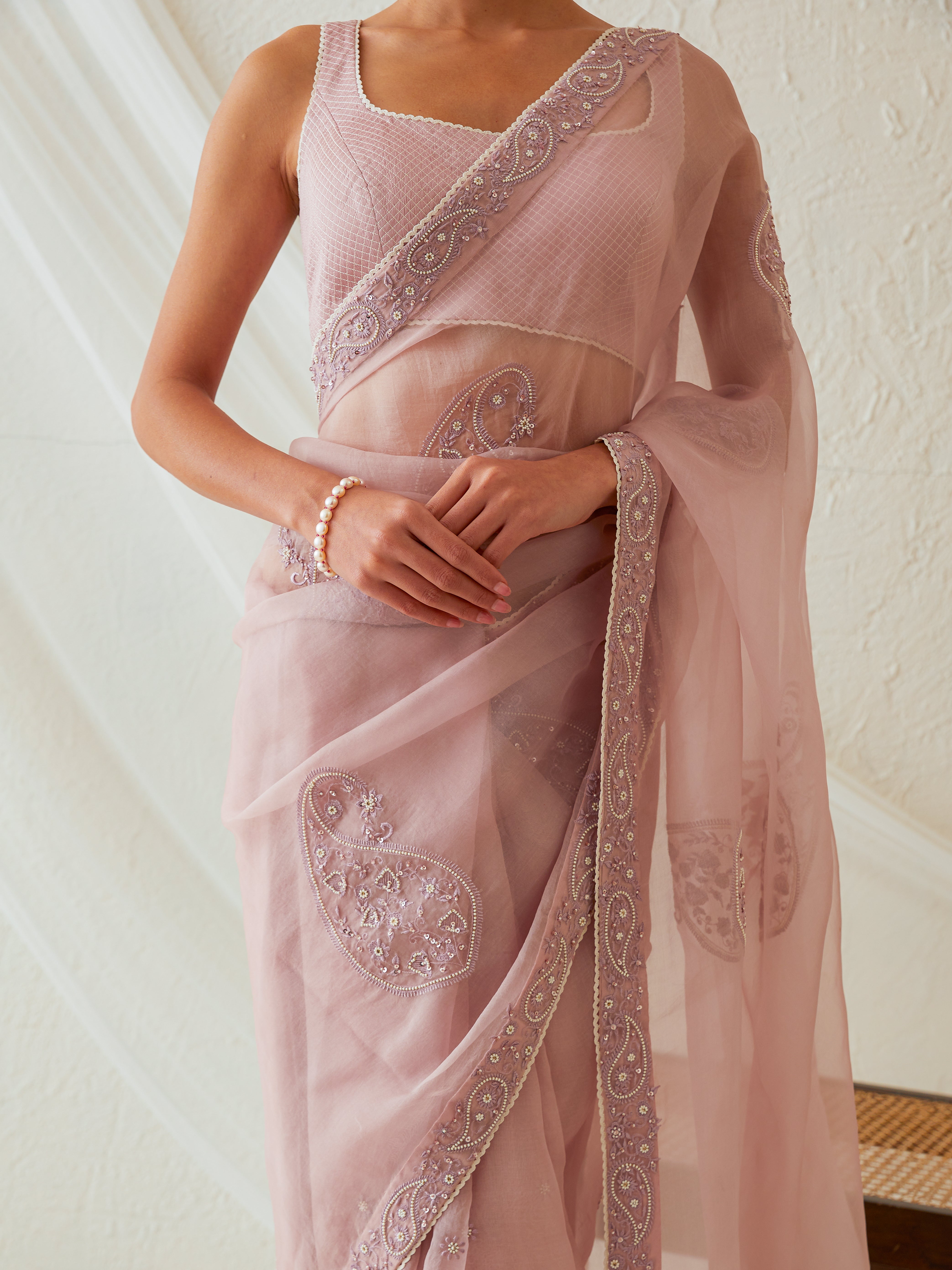 Reshami Raat  onion pink saree