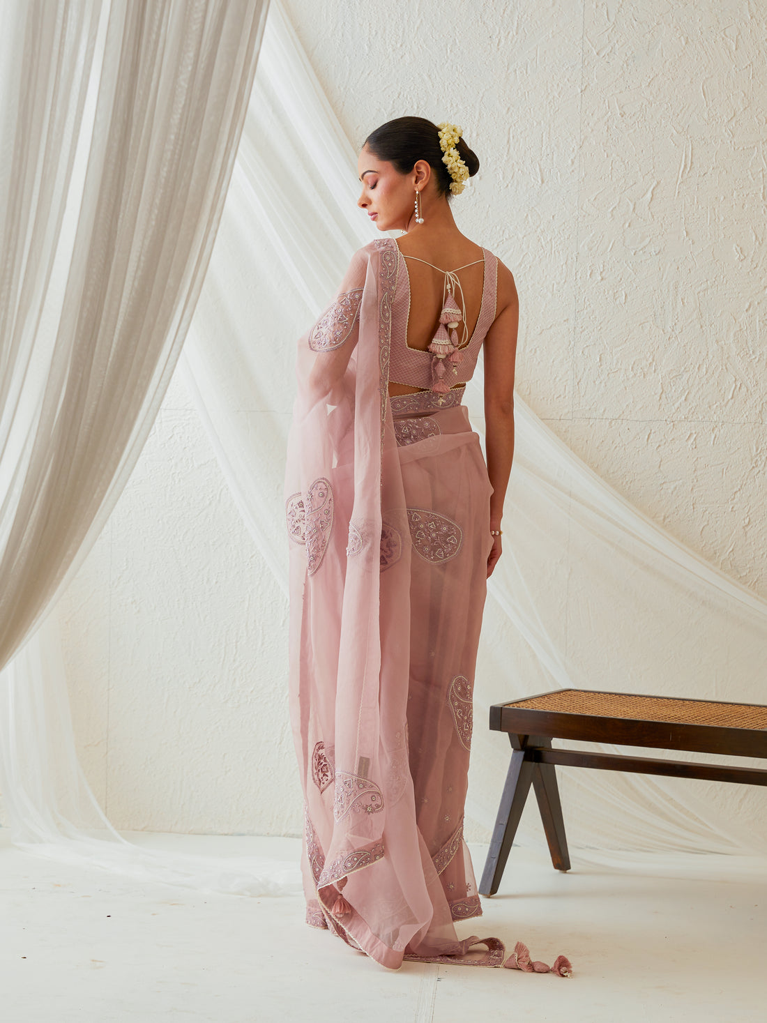 Reshami Raat  onion pink saree