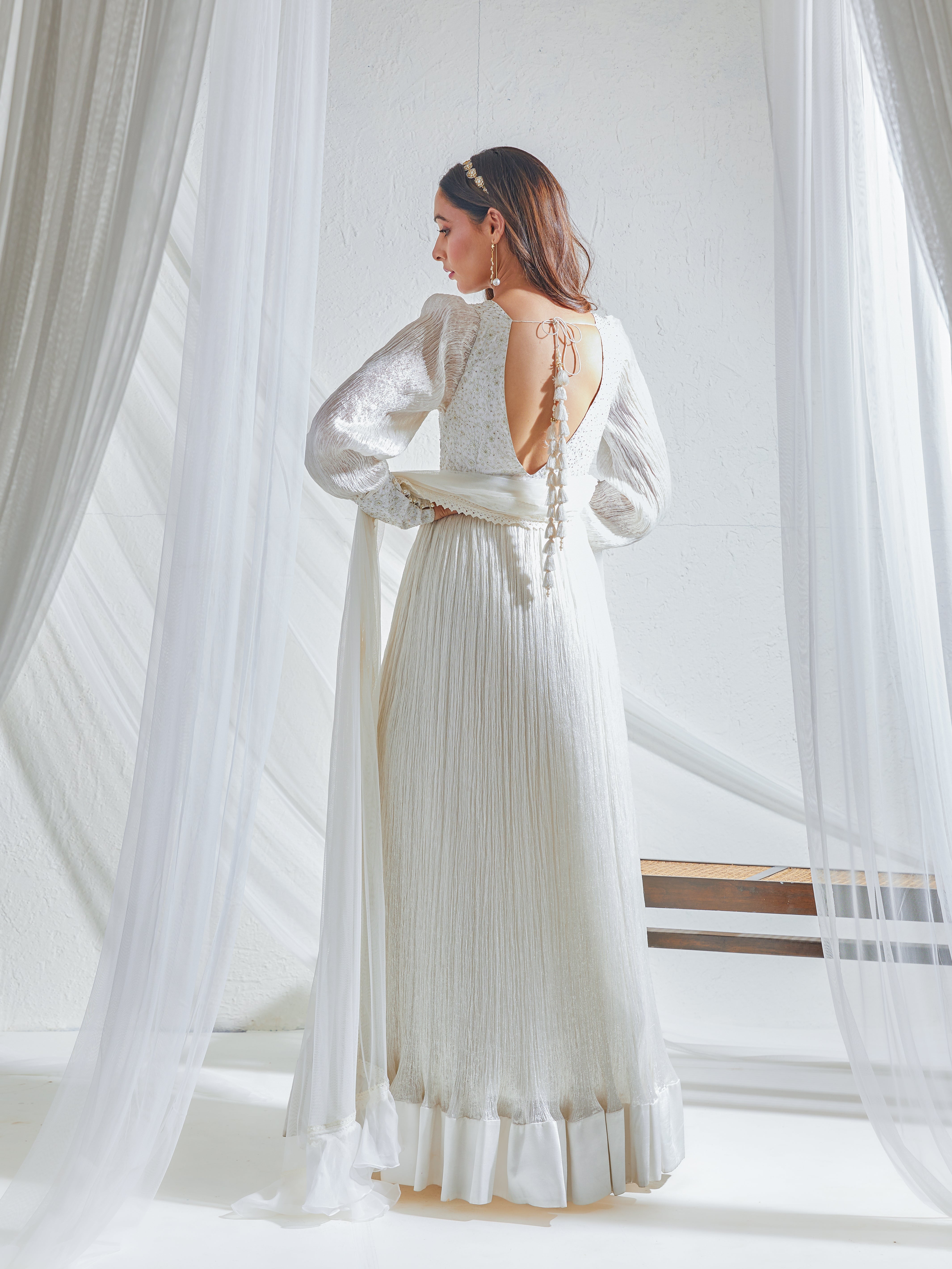 Maushki Anvi Gather Crush Gown