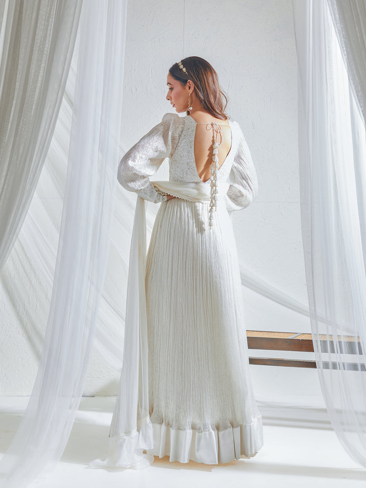 Maushki Anvi Gather Crush Gown