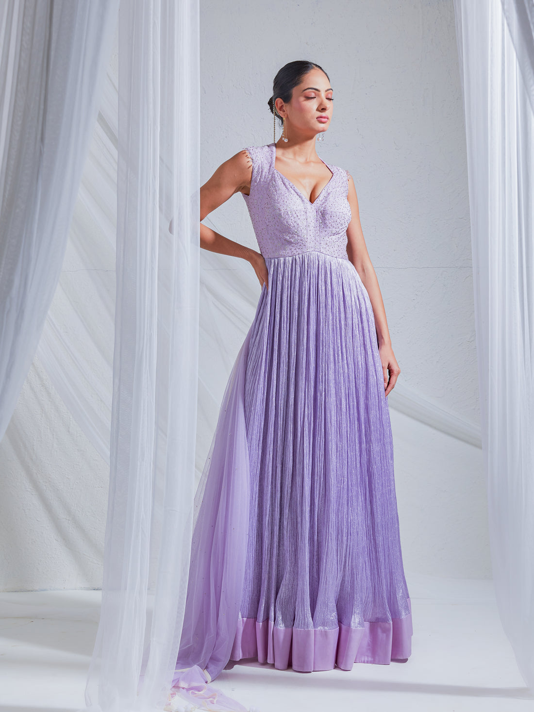 Maushki Nirvi Gather Crush Gown