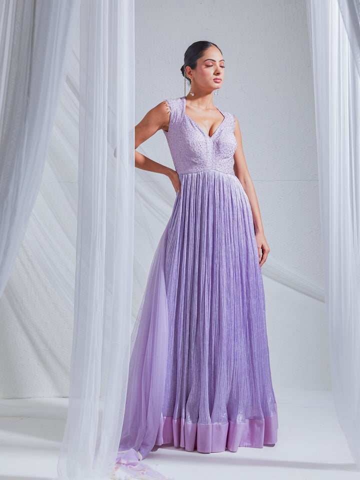 Maushki Nirvi Gather Crush Gown