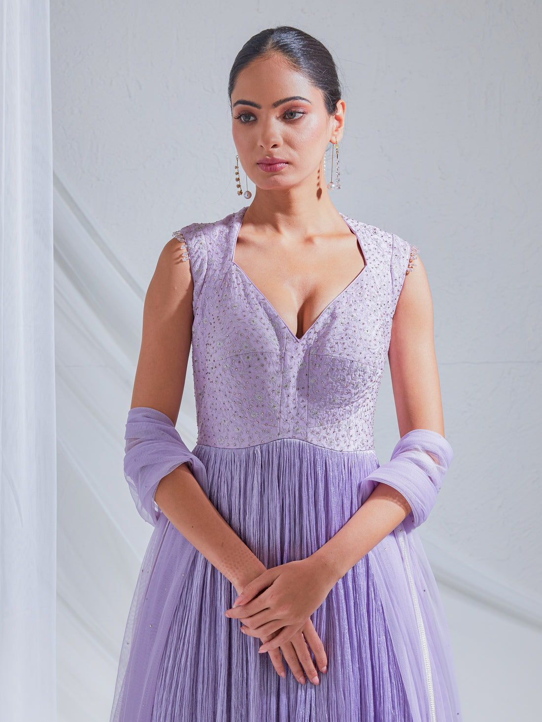 Maushki Nirvi Gather Crush Gown