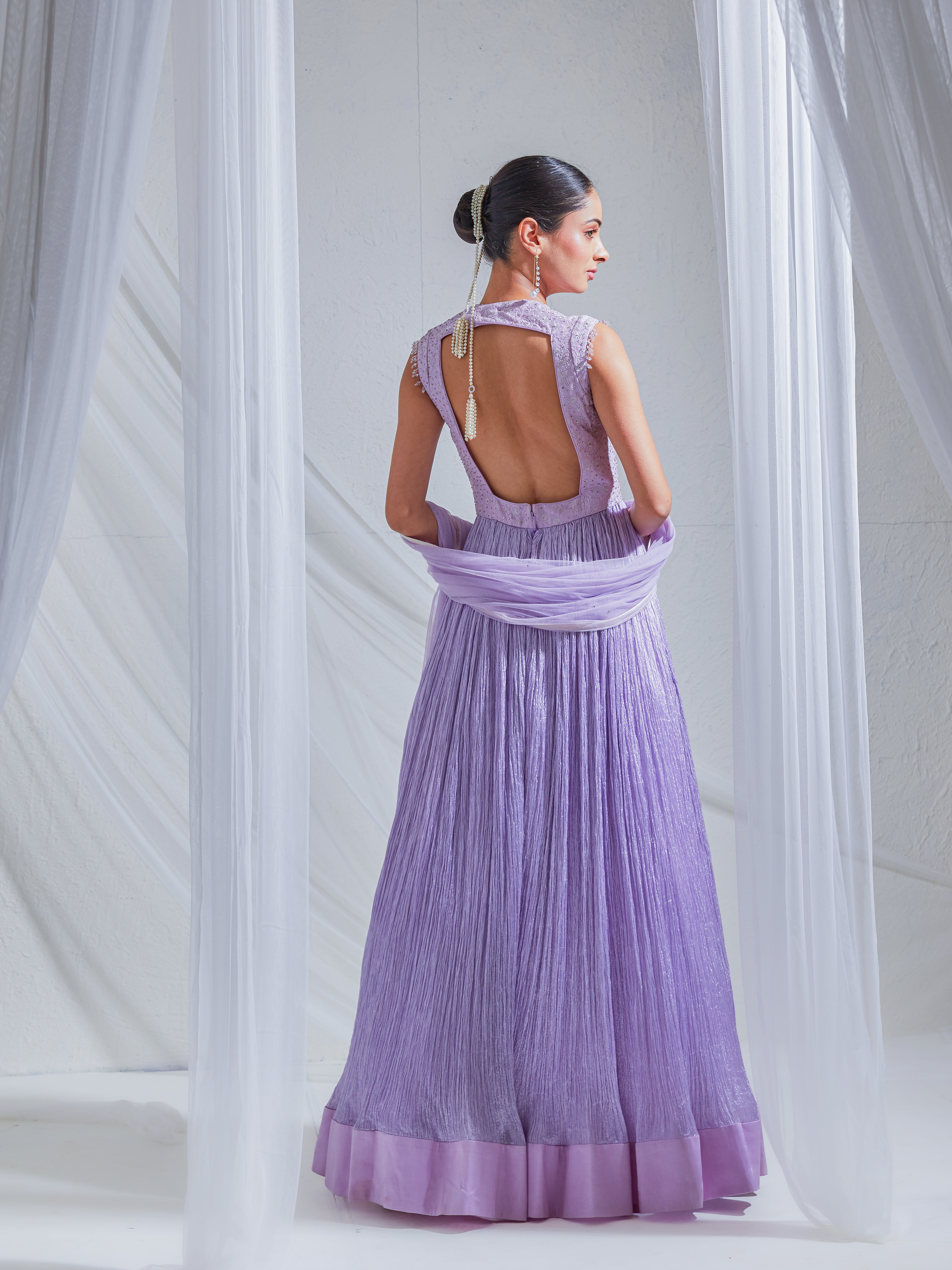 Maushki Nirvi Gather Crush Gown