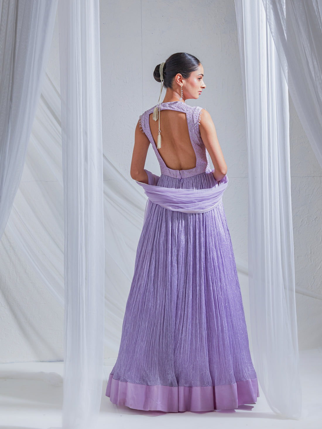 Maushki Nirvi Gather Crush Gown