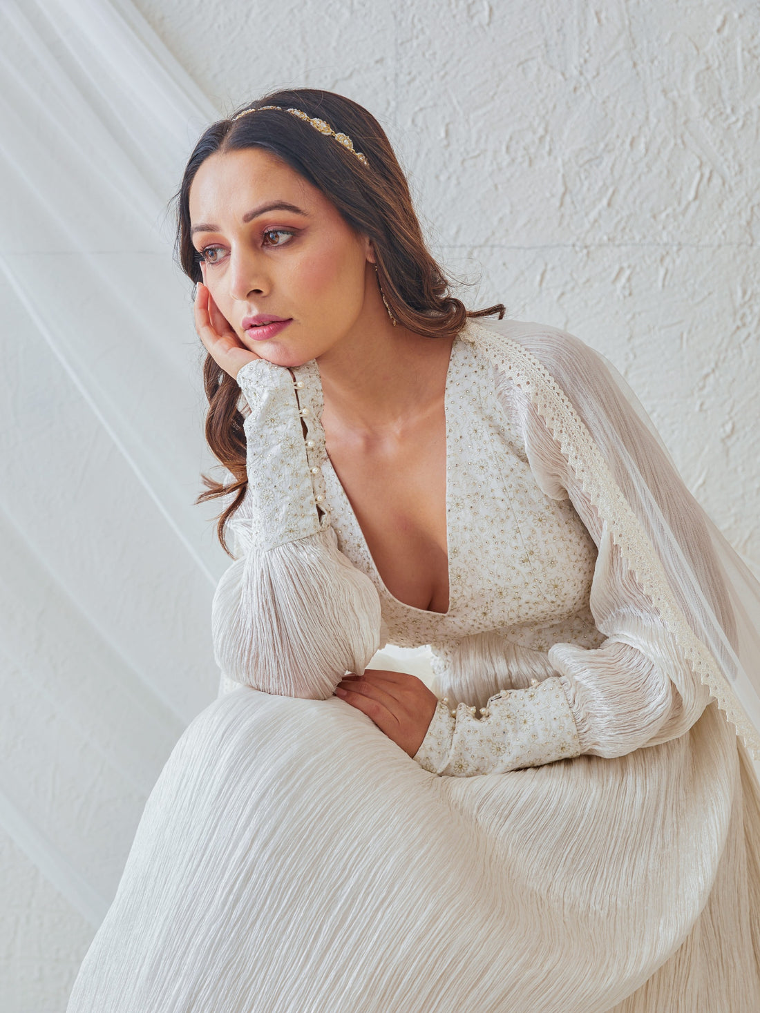 Maushki Anvi Gather Crush Gown