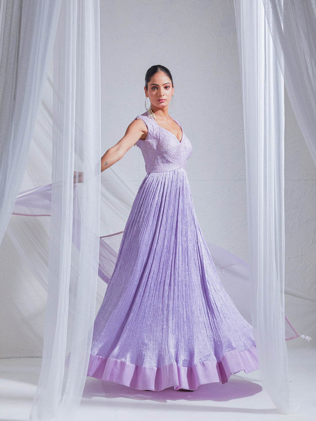 Maushki Nirvi Gather Crush Gown