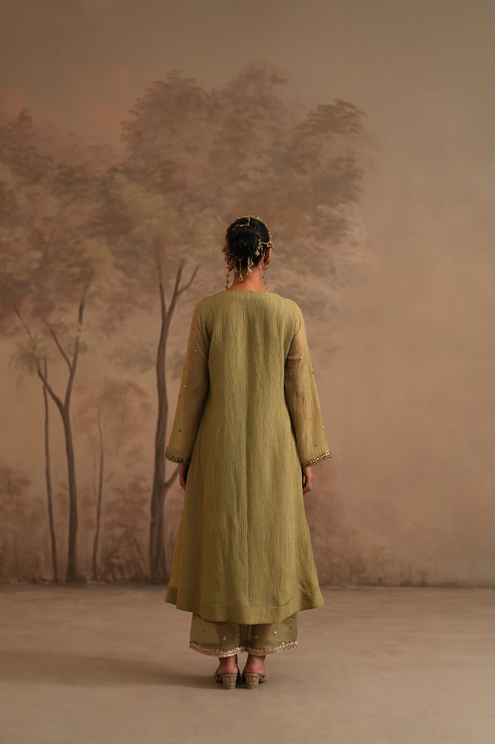 Olive Green Heer Eshani Center Gather