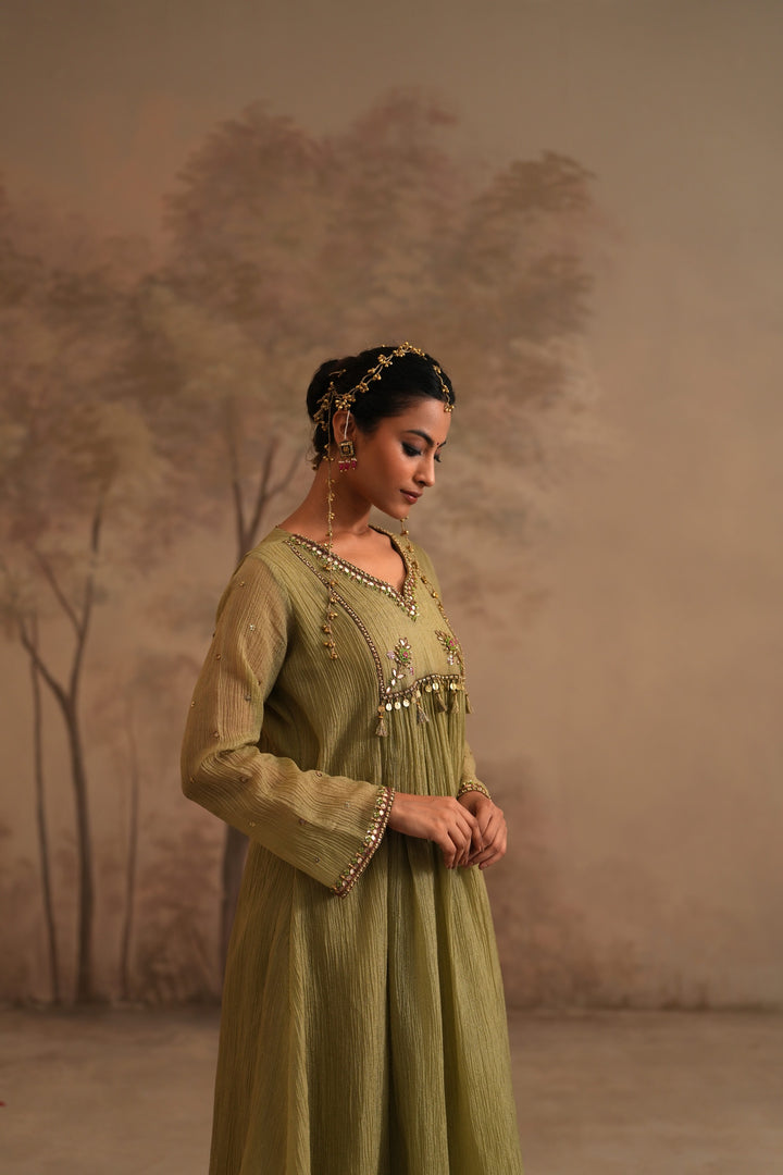 Olive Green Heer Eshani Center Gather