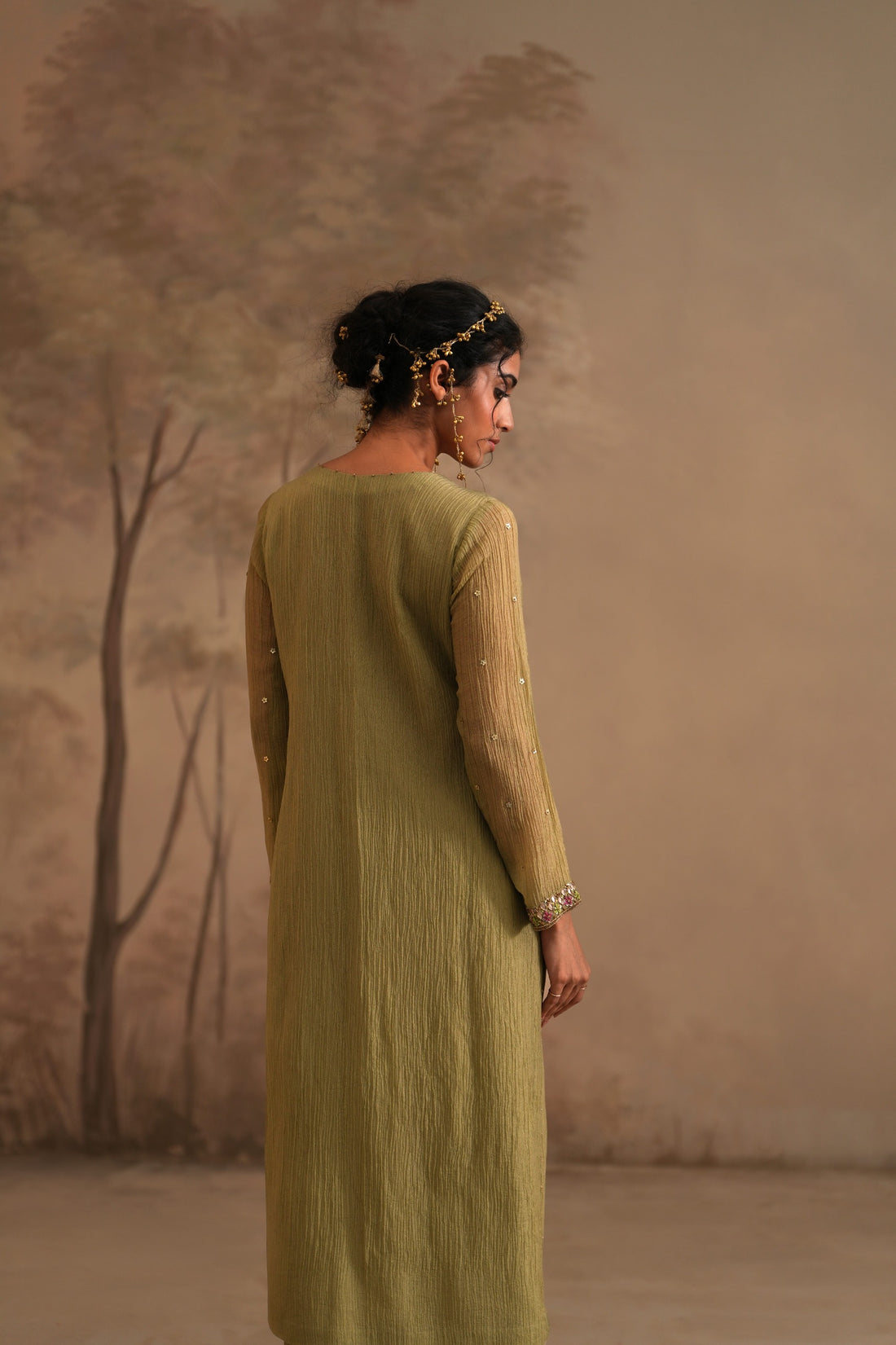 Olive Green Heer Bhumi Straight Kurta