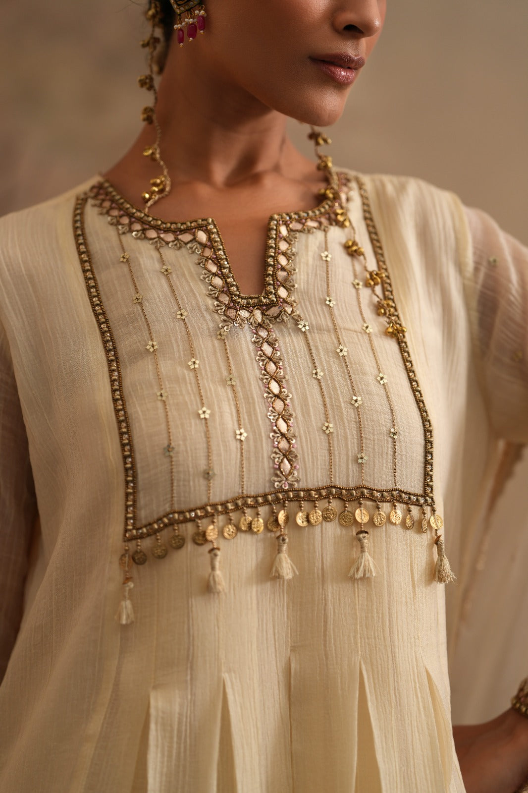 Heer Vihana Box Pleated- Dutch Ivory