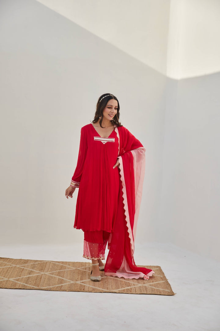 Khel Parul Red Set